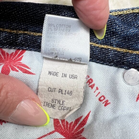 People's Liberation Irene dark wash cuffed women's capri jeans size 26 - Picture 9 of 9